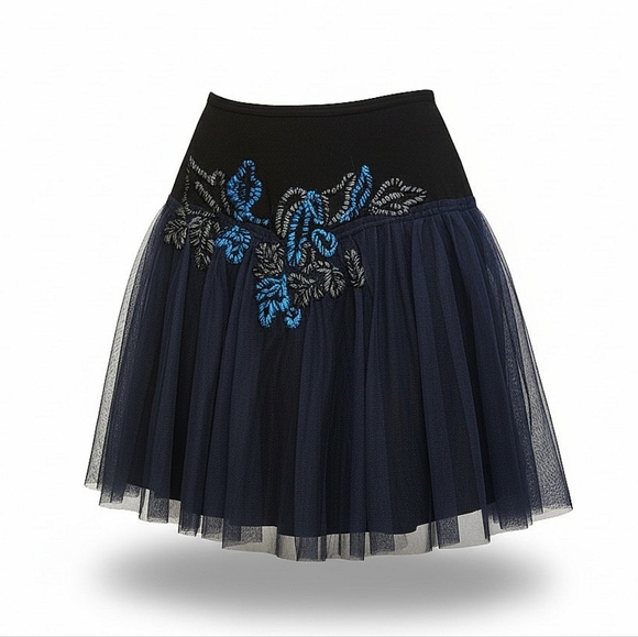 NWT! Chann Luu Boho Nylon Mesh Skirt - Picture 2 of 4